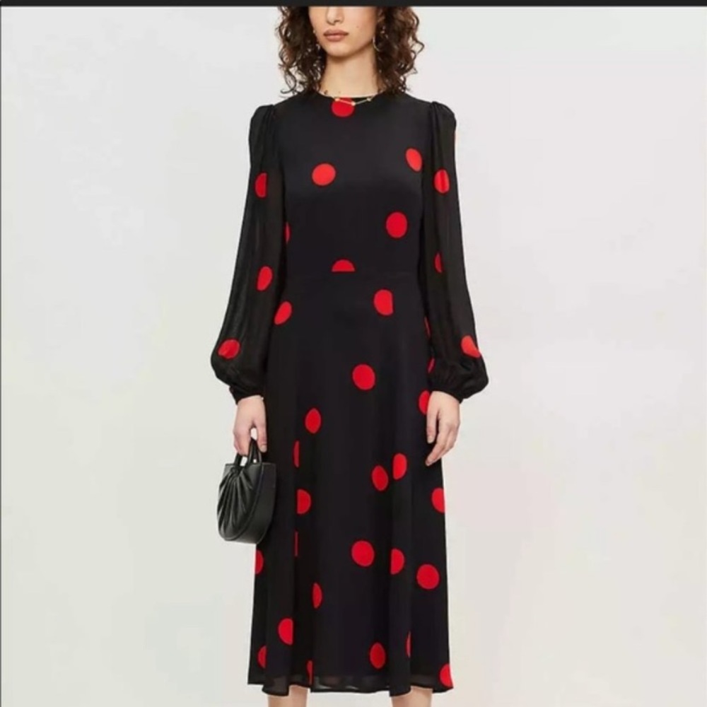 Reformation Luanne Polka Dot Midi Dress